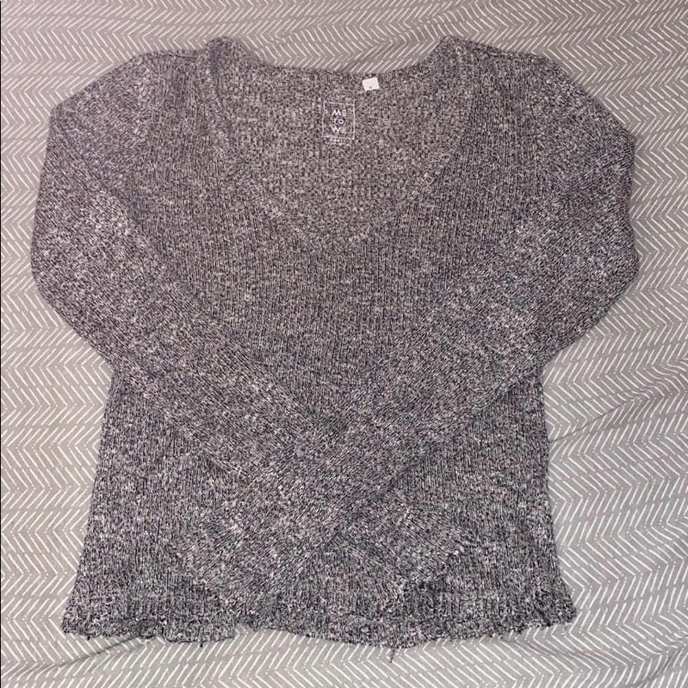 Cropped Long sleeve v-neck